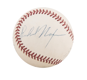 1970-72 Richard Nixon & Bowie Kuhn Signed OAL Cronin Baseball (Autry LOA & Beckett)